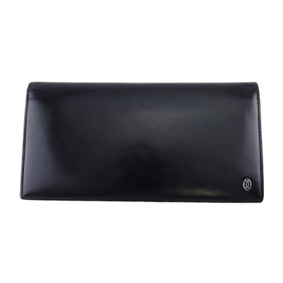 CARTIER Long billing Pasha leather Authentic USED - Picture 1 of 11